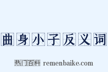 曲身小子反义词是什么意思的图片